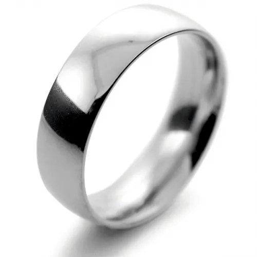 Court Medium - 6mm (TCSM6P) Platinum Wedding Ring 